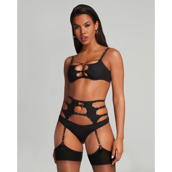 Agent Provocateur Liza Black Suspender AP3 Medium NWT